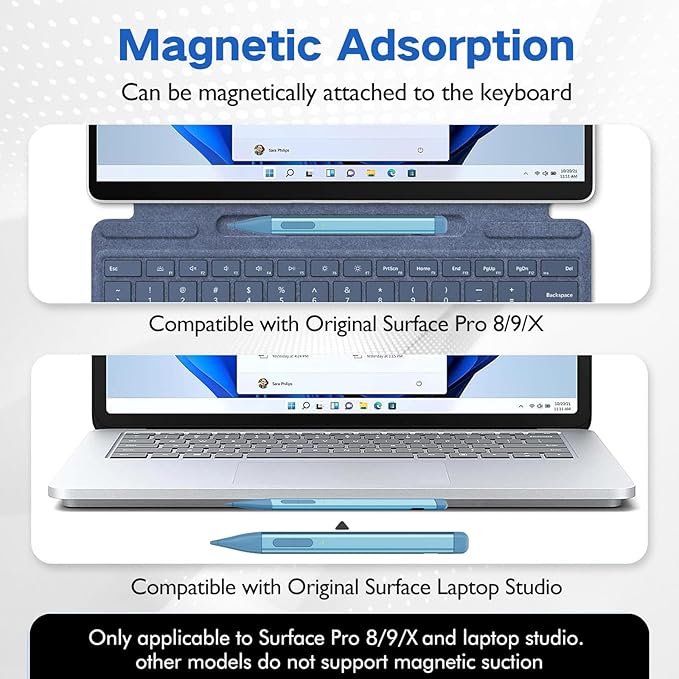 Slim Pen 2 for Microsoft Surface with 4096 Pressure Eraser &amp Right-Click Palm RejectionGraphite Nibfor Surface Pro 12/11/10/9/8/7/6/5/4/XSurface Go 4/3/2Book 3/2/1Laptop1-6Surface Studio 2