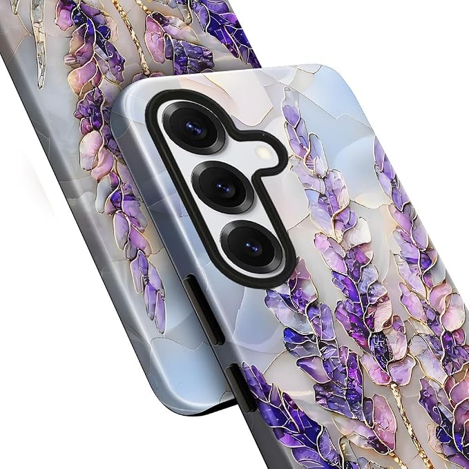 Lavender Stained Glass Purple Floral