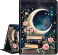 Case for All-New Amazon Fire HD 10 Tablet (13th Generation 2023 Release)Slim PU Leather Smart Cases Covers with Auto Wake/Sleep for Amazon Kindle Fire 10.1 inch TabletBible Book Moon Flowers
