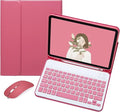 AnMengXinLing Lovely Keyboard Case for iPad 9th/8th/7th Generation with MouseCase for iPad9 iPad8 iPad7 10.2 inch with Pencil Holder and Deatachable Keyboard Mouse New Pink
