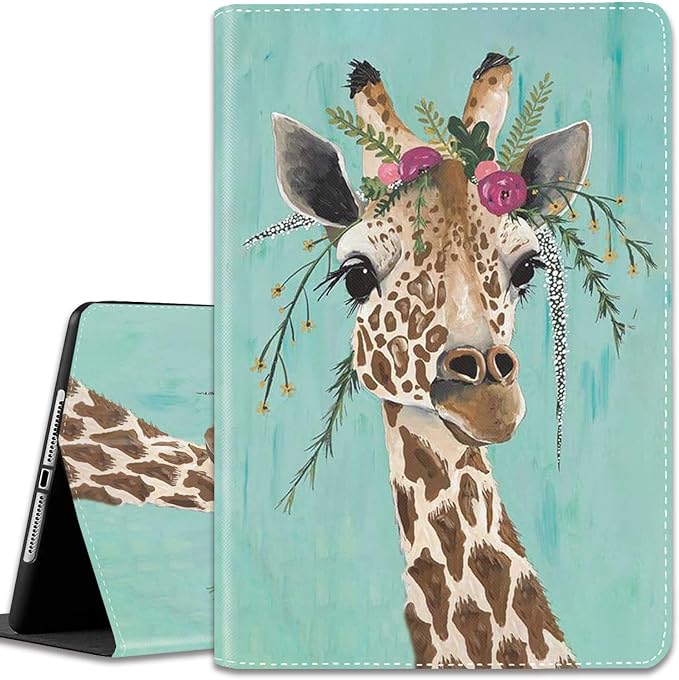 Green Rustic Wood and Giraffe