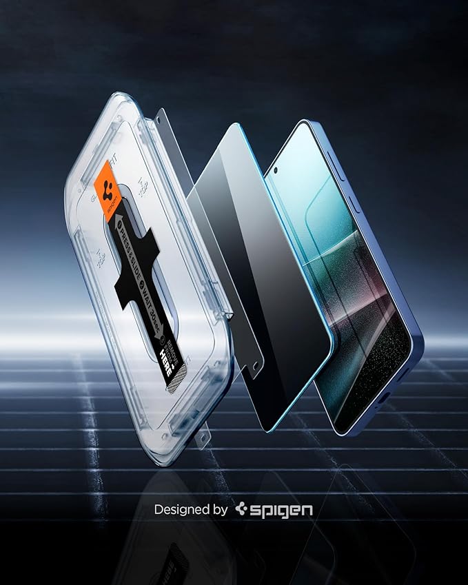 Spigen Tempered Glass Screen Protector [GlasTR EZ FIT - Privacy] Designed for Galaxy S25 Plus | Galaxy S24 Plus [Case Friendly] - 2 Pack