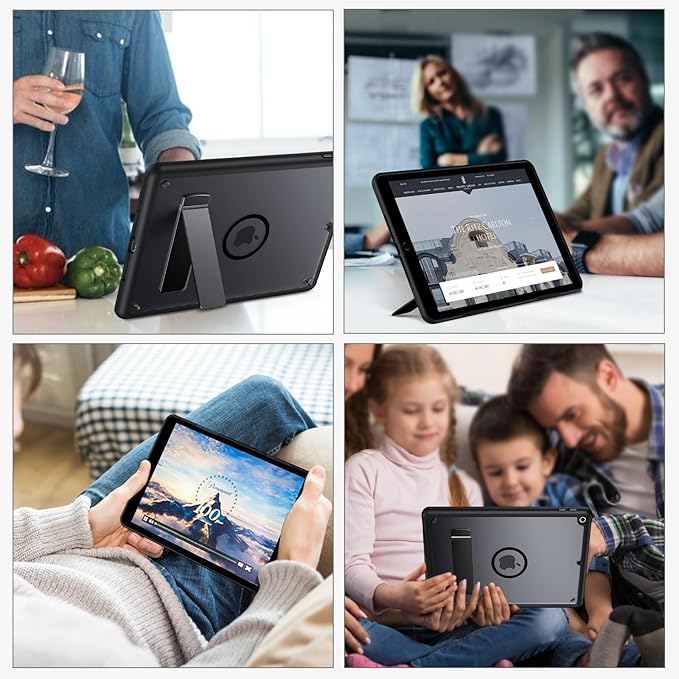 GUAGUA for iPad 6th/5th Generation Case 9.7 Inch (2018/2017) Magnetic Cases with Invisible Portrait/Landscape Stand Protective Kickstand Case for iPad 9.7 Inch 2018 (6th Gen) / 2017 (5th Gen) Black