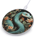 Snake and Flower Wireless Charger Fast Wireless Charging Pad with USB Cable 10W Anti-Slip Magnetic Wireless Charger Portable Slim Charger Puck Travel Charging Station