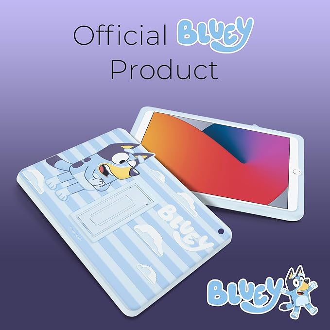 Bluey Kids iPad Case - 10.2 Case for iPad 9th/8th/7th Generation - 2019/2020/2021 Tablet Cover with Stand Shockproof Silicone Protector