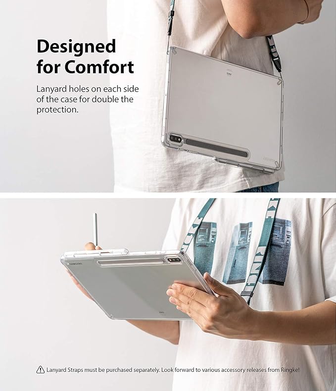 Ringke Fusion Case Compatible with Samsung Galaxy Tab S8 (2022) / S7 (2020) Built-in Stylus S Pen Holder - Clear Transparent