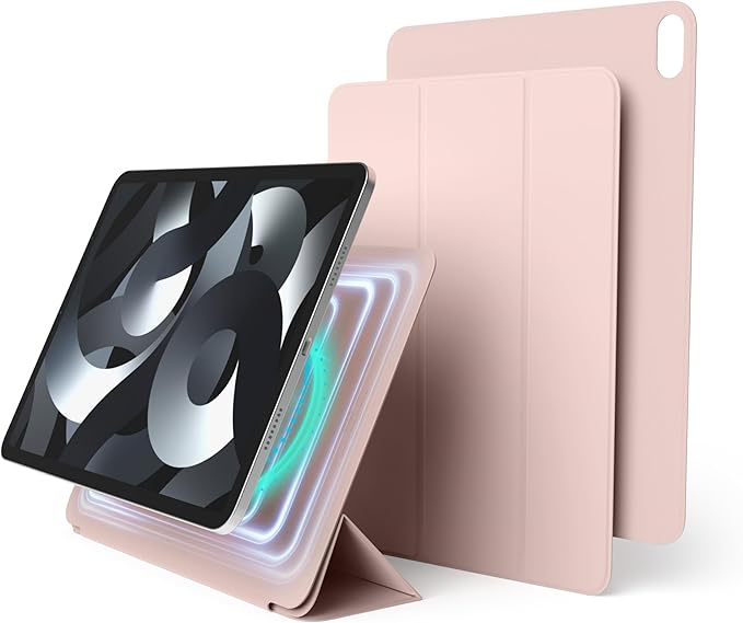 elago Case for iPad Air 11(M4 M3 M2) 5th 4th / Pro 11(1st) - iPad Case with Magnetic Attachment to Metal Compatible with Apple Pencil and elago’s Pencil case (Sand Pink)