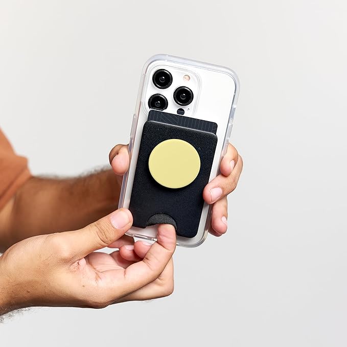 PopSockets Phone Grip - Butter Yellow PopSockets PopWallet for MagSafe