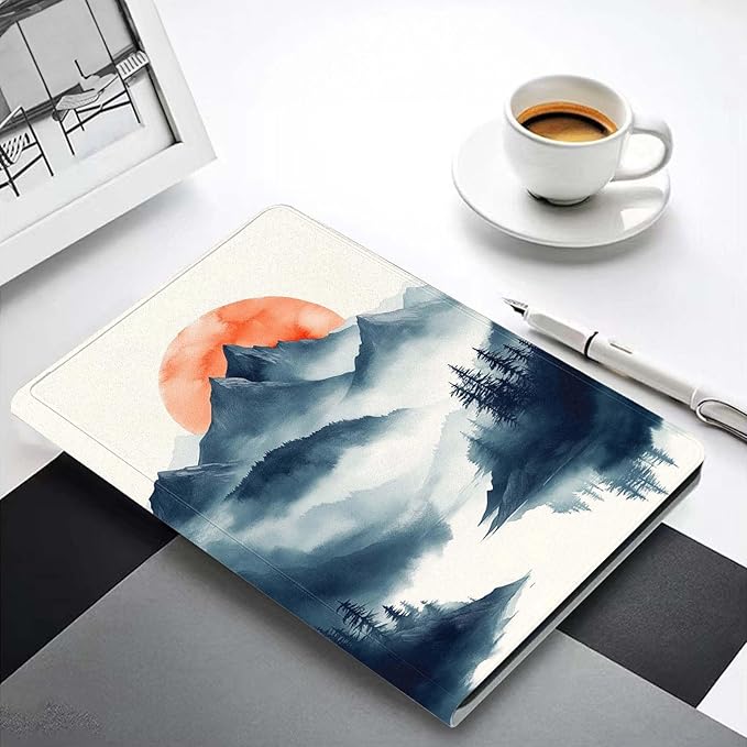 Case for iPad Air 3 10.5 2019/iPad Pro 10.5 2017Slim PU Leather Cover Adjustable Stand Auto Wake/SleepLandscape Mountain