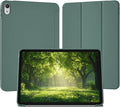 Case for iPad Air 11 Inch (M4/M3/M2 2026/2025/2024) for iPad Air 5th/4th Gen 10.9 Inch Without Pencil Holder Slim Folio Trifold Stand Cover with Soft TPU Back Auto Wake/Sleep Dark Green