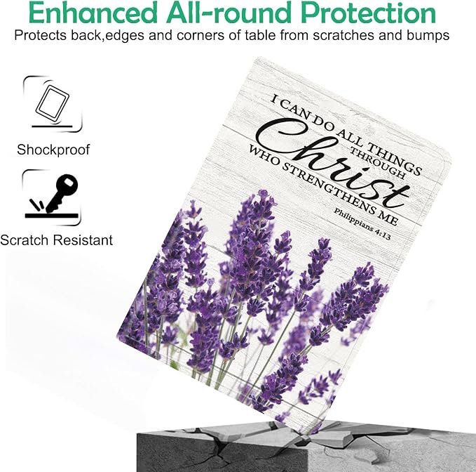 Bible Verse Quote Philippians 4:13,Purple Lavender