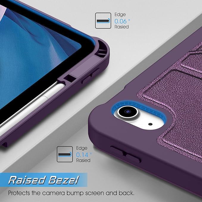 Fintie Magnetic Stand Case for iPad (A16) 11th Generation 11 Inch (2025) iPad 10th Generation 10.9 Inch (2022) - Multiple Angles Shockproof Rugged Soft TPU Cover with Pencil Holder Purple