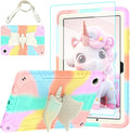 Case for Samsung Galaxy Tab A11+ Plus/ A9+ 11 inch 2025/2023 with Screen ProtectorUnicorn Stand Shoulder Strap for Galaxy Tab A11 Plus/A9 Plus Tablet Case Kids Girls (Colourful Rose)