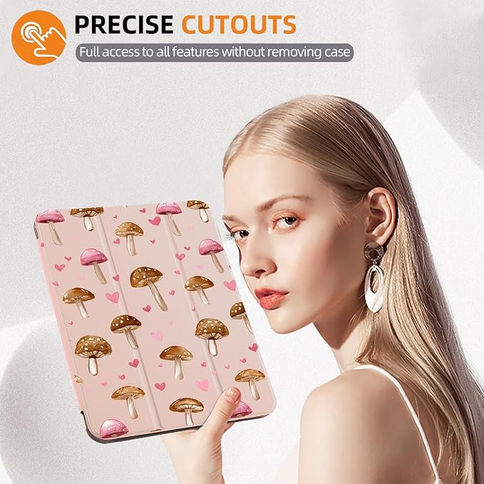 Pink brown mushrooms