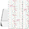 Idocolors Cute Kawaii Floral Bunny Bow Pad Case for 7.9 Inch iPad mini 4/iPad mini 5 Clear TPU Smart Stand Back Cover with Pencil Holder Auto Wake/Sleep Foldable Case for Women Girls