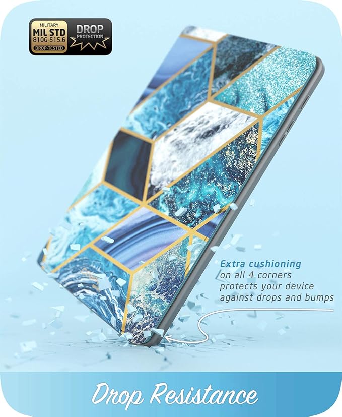 i-Blason Case Designed for Galaxy Tab A 10.1 (SM-T510/T515) 2019 [Cosmo] Full-Body Protection with Built-in Screen Protector Case for Samsung Galaxy Tab A 10.1 2019 Release (Blue)