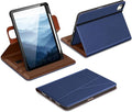 DTTO for iPad Air 11 inch Case M4 / M3 / M2 (2026/2025/2024) iPad Air 5th / 4th Gen (2022/2020) 360 Degree Rotating Premium Leather Folio Stand Cover with Pencil Holder Navy Blue