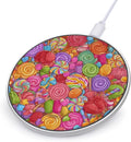 Candy Lollipops Snacks Fast Portable Charger 10W Funny Graphic Phone Charging Pad with USB Cable