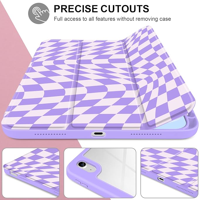 Purple Wavy Checker