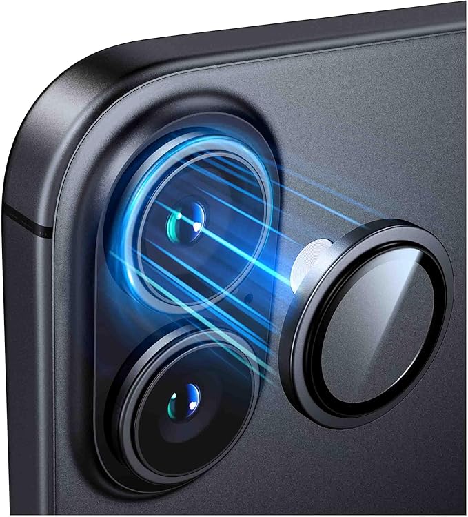 TORRAS 3-Year Ultimate Durability for iPhone 17 Camera Lens Protector-1:1 Invisible Fit &amp Ultra Clarity Military-Grade 9H+ Aerospace Glass Anti-Scratch Easy InstallationBlack