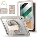 BRAECNstock Case for iPad 6th/5th Generation 9.7 inch 2018/2017ipad Air 2nd Generation &amp Pro 9.7 inch Cover for Kids with Pencil HolderScreen Protector360°Rotating Hand Strap&ampKickstand-Khak