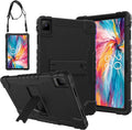 Mignova for TCL Tab Pro 5G Tablet Case Built in Rotating Kickstand/Shoulder Strap Hand Strap Hybrid Shockproof Armor Kids Friendly Case for Nokia T20/T21/Vastking KingPad M10 10.36 inch(Black+Black)