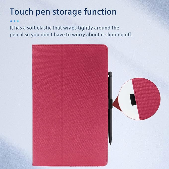 Case for TECLAST T65 Tablet 13.4inchNOUKAJU Tablet Protection CoverFolding Stand with Pencil Holder and Wrist StrapDrop-ResistantProtection Case for TECLAST T65(Red)