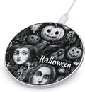 Halloween Pumpkins Ghosted Ravens Phone Charger Magnetic Charging Pad Anti-Slip with USB Cable