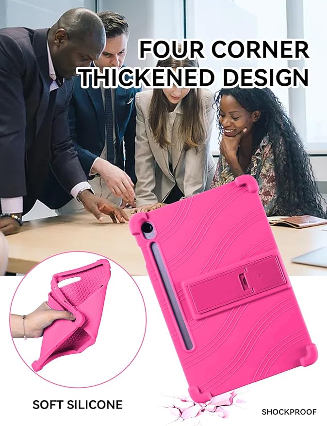 Case for Samsung Galaxy Tab S10 FE Plus/S10 FE+5G 13.1-Inch - Protective Cover with S Pen Holder &amp Multi-Angle Viewing Stand (Pink)