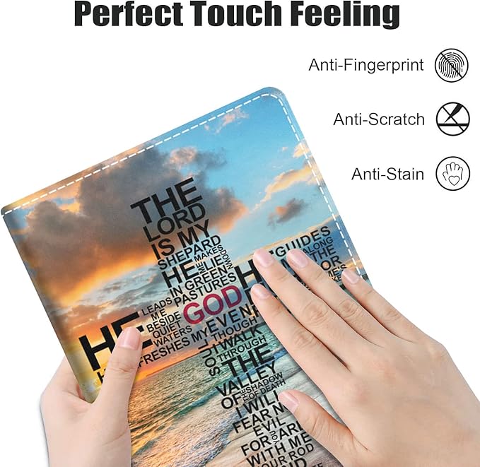 Case for All-New Kindle Fire HD 8/Fire HD 8 Plus Tablet (12th/10th Generation 2022/2020 Release) - PU Leather Stand Flip Cover with Card Slot &amp Pencil Holder God Jesus Christian Cross