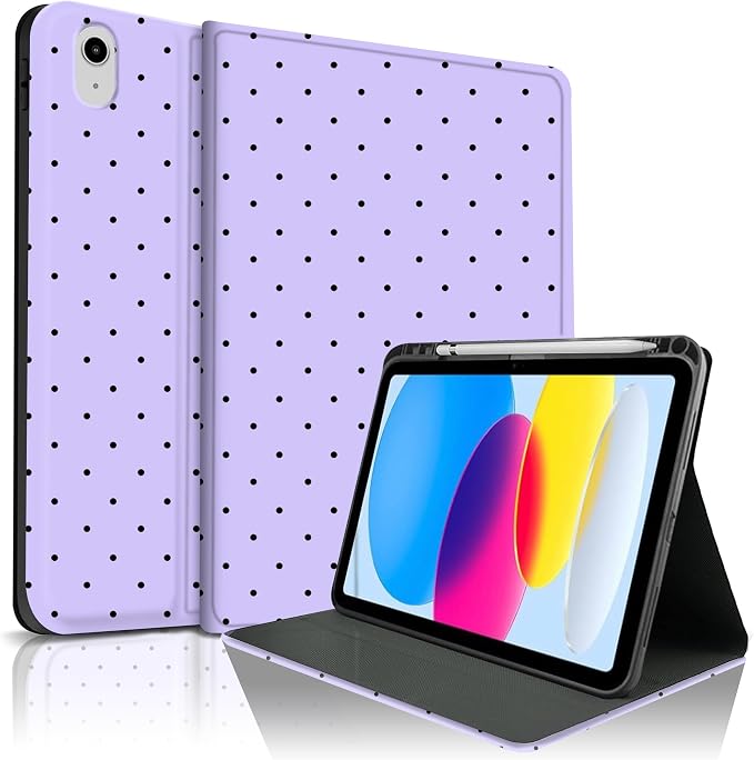 Black Polka Dots Purple