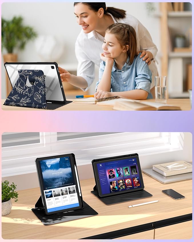4-for Tab S6 Lite-Gold Flower