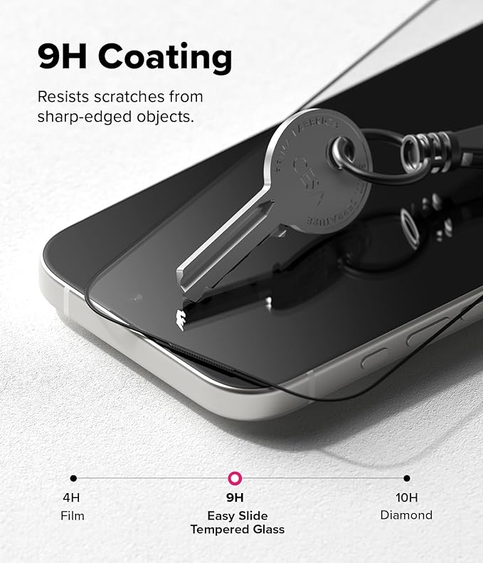 Ringke Easy Slide Tempered Glass [Super Easy to Install] Compatible with iPhone Air Screen Protector Case Friendly Shatterproof Premium 9H Hardness - 2 Pack