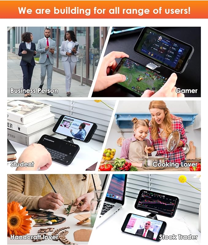 Twins Carry: Magnetic Dual-Phone Holder for iPhone &amp Android | Lightweight Solution for Professionals Travelers &amp Gamers | Manage 2 Mobile Phones for Work Personal Use (Black Mini)