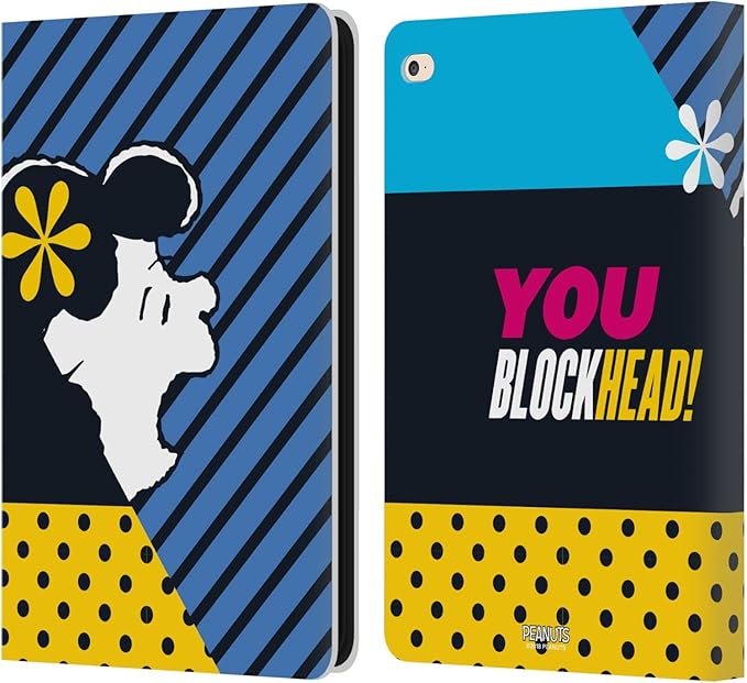 Head Case Designs Officially Licensed Peanuts Lucy Van Pelt Halfs and Laughs Leather Wallet Case Compatible with Apple iPad Air 2 (2014)