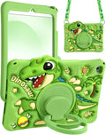 Boaretiu for iPad mini 5/4 Generation Case - Cute Cartoon with Shoulder Strap &amp Rotating Stand for Boys Girls Teens Soft Silicone for iPad mini 5th/4th Case Green Dinosaur