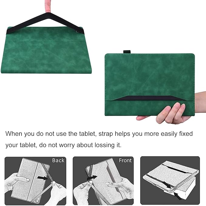 for OnePlus Pad 2 Case 12.1 inch 2024 Released Retro Folio Shell for OnePlus Pad Pro Cover with Card Holder &amp Multi-Angle Stand -Green