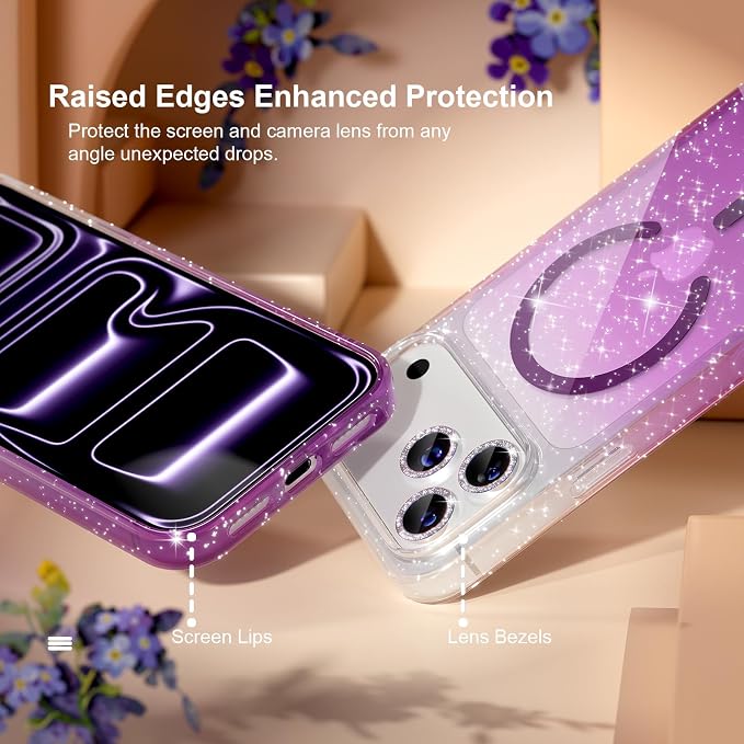 Glitter Clear/Purple