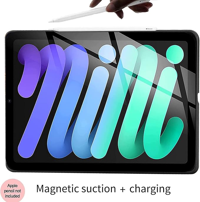 Gexmil Genuine Leather Case for iPad mini 7 (A17 Pro) 2024iPad mini 6 Generation 8.3 Inch Case 2021 Anti Fingerprint/SlipCowhide Folio Cover Auto Sleep/Wake with Adjustable StandSand Dark Brown