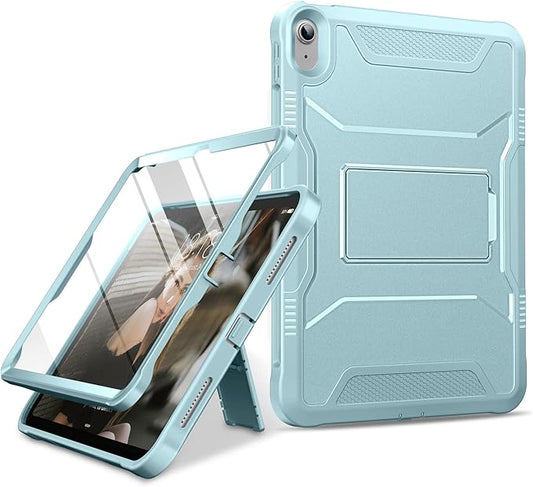 DTTO Case for iPad (A16) 11th Generation 11-Inch 2025 iPad 10th Generation 10.9-Inch 2022 Durable Shockproof Full Body Protective Cover with Built-in Screen Protector Ice Blue
