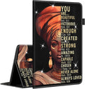 Case for Amazon Fire HD 10 Tablet (9th/7th/5th Generation2019/2017/2015 Release) Multi-Angle Smart Stand Cover Auto Sleep/Wake for Fire 10.1 InchAfrican American Women Inspirational Quotes