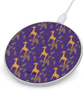 Cute Giraffe Tropical Leaves Wireless Charger Anti-Slip Wireless Charging Pad Slim Charger Mat for Men Women