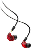 MEE audio M6 PRO In Ear Monitor Headphones for Musicians 2nd Gen Model With Upgraded Sound Memory Wire Earhooks &amp Replaceable Cables Noise Isolating Professional Earbuds 2 Cords Included (Red)
