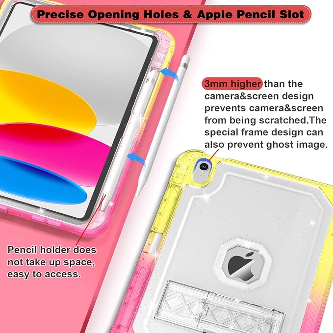 #7 YELLOW-PINK GLITTER