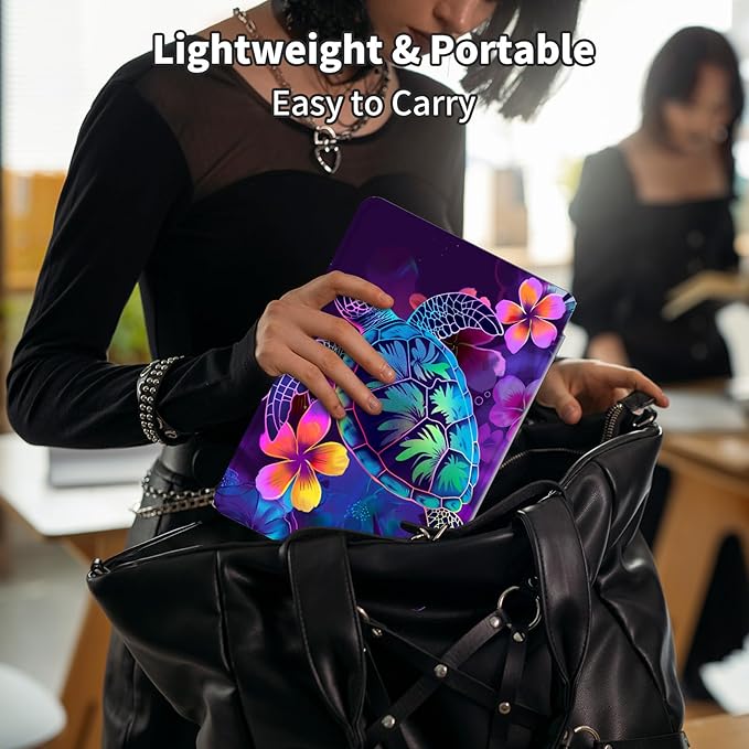 Case for Samsung Galaxy Tab S10 Plus/ S9 FE Plus/ S9 Plus 5G Tablet 12.4 Inch Case360 Degree Rotating Swivel PU Leather Stand Flip Folio Cover with Auto Wake/SleepGlitter Sea Turtle