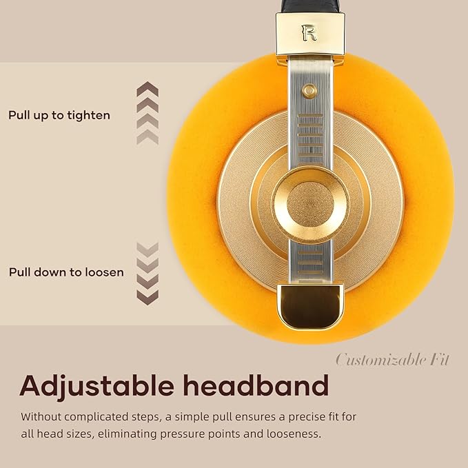 OKCSC G40 Retro Open-Back Headphones 40mm Driver 16 Ohm Impedance Lightweight (113g) with Breathable Ear Cushions Durable Build for Retro Aesthetic Fans/Home Leisure/Travel Road Trips Type-C Mic
