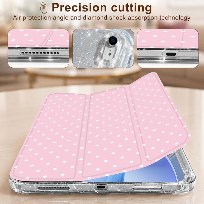 Pink White Polka