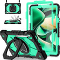 Case for Samsung Galaxy Tab S10 Lite/S10 FE/S9 FE 10.9 Inch &amp Galaxy Tab S9 11 Inch Rugged Samsung S10 FE Tablet Case with Pen Holder 360 Rotating Stand Shoulder Strap Screen Protector Mint