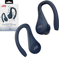 JVC Sport True Wireless Earbuds Headphones Lightweight and Compact Long Battery Life (up to 30 Hours) Sound with Neodymium Magnet Driver Water Resistance (IPX5) - HAEC25TA (Blue)