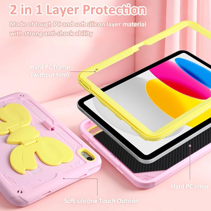 Pink Yellow- Butterfly